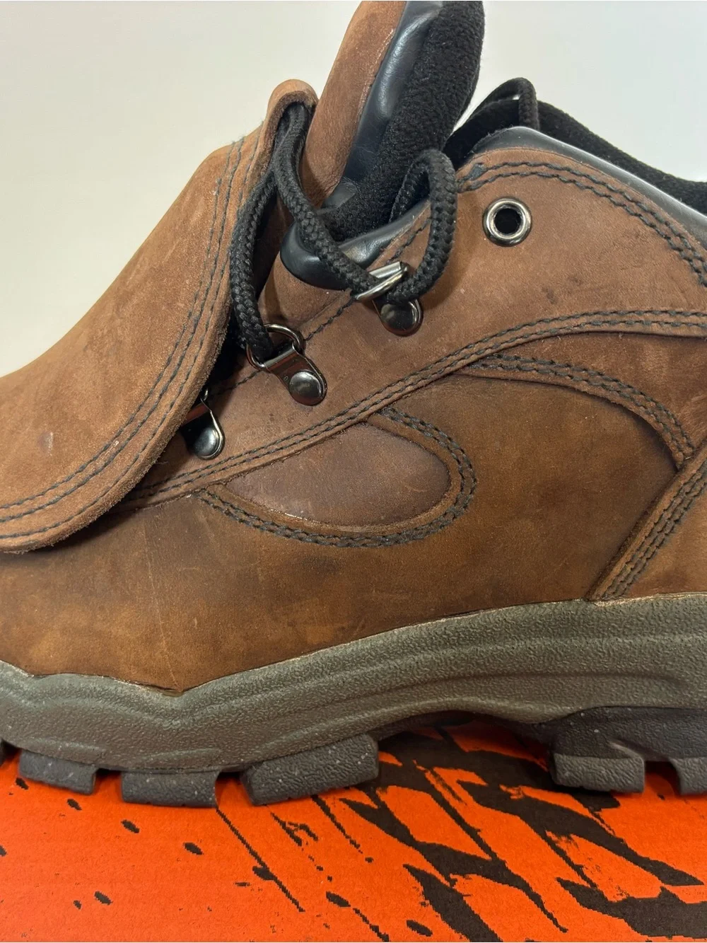 Men's Steel Toe Work Shoe 09 M - Brown